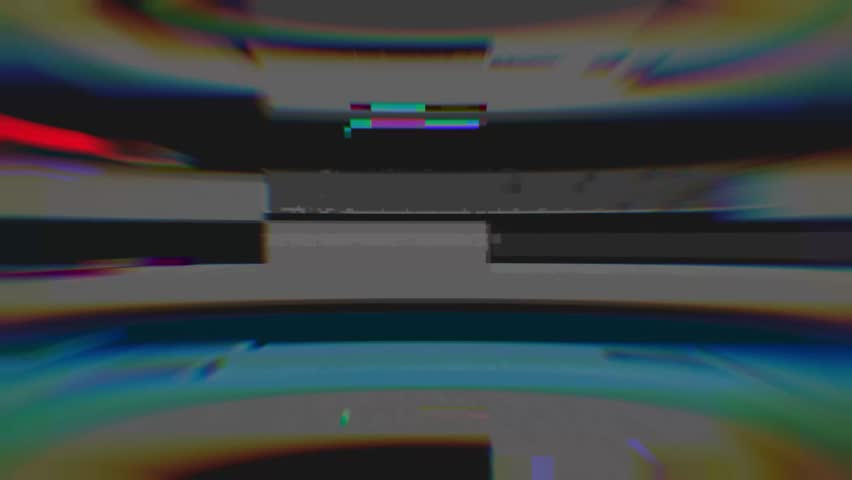Glitch with chromatic aberrations. Grey noise with flashes of colour. Royalty-Free Stock Footage #1101200777