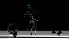 Sci-Fi Dancer Loop 3D Video Animation