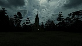 Horror Church 3D Video Animation
