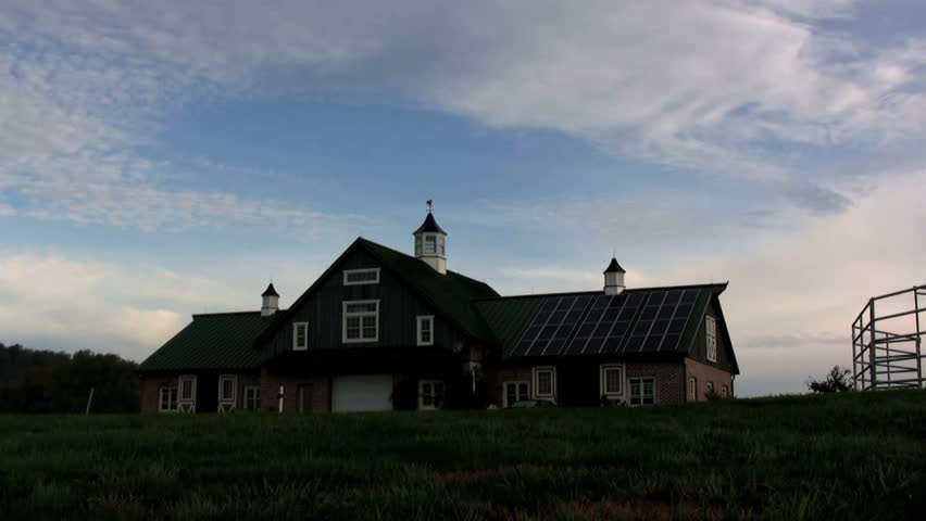 Solar Panels on a Farm House.