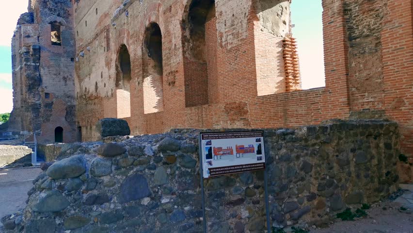 The Red Basilica ruins in Bergama, Turkey. Temple of the Egyptian Gods
