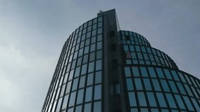 Cibona Tower in downtown Zagreb, Croatia is a famous business and office building in Zagreb