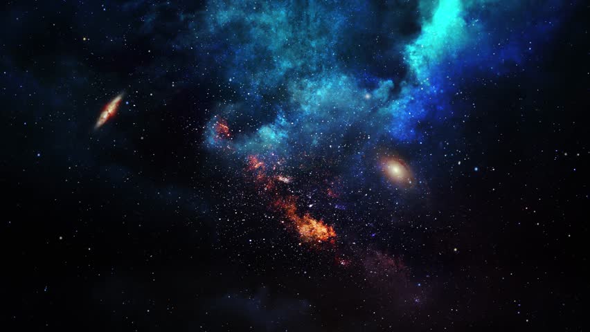 Galaxy and nebula background in outer space. | Shutterstock HD Video #1101230013