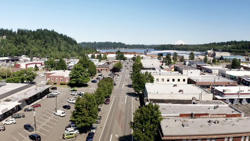 Downtown Shelton, Washington on the Puget Sound