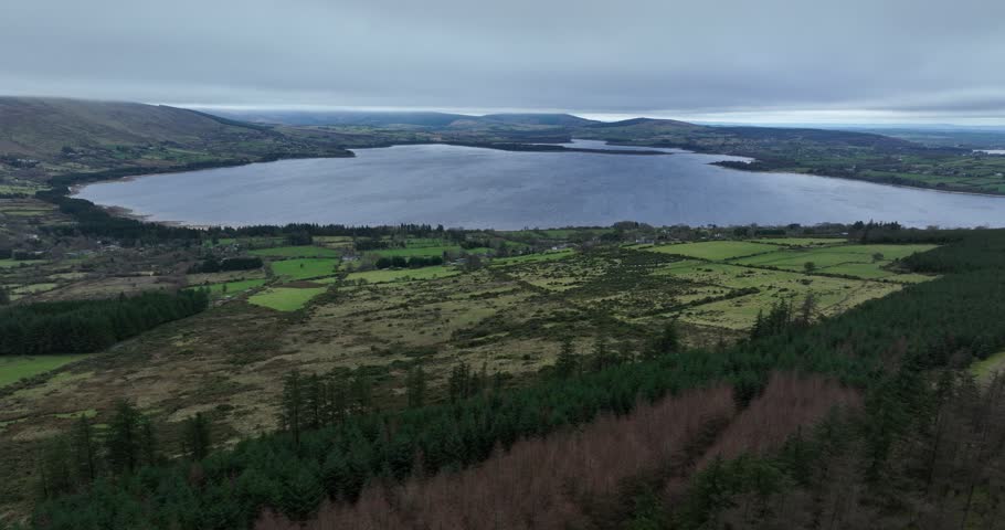 wicklow masspath with clouds and lake
