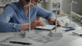 Windmill, Businesswoman holding electronic tablet Conducting analysis checking building project data Office of wind turbine designer engineer worker lead online education Builder workplace, windmills
 - Powered by Shutterstock - Get 15% off with code: PIKWIZARD15