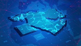 Middle East Map Digital business technology - Powered by Shutterstock - Get 15% off with code: PIKWIZARD15
