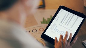 Tablet screen, woman hands and data analysis, revenue financial report or profit research review. Professional analyst person on digital technology for finance graphs, statistics or business growth - Powered by Shutterstock - Get 15% off with code: PIKWIZARD15