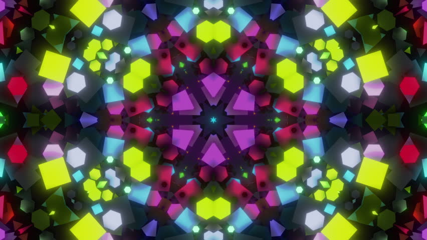 Neon Kaleidoscopevisual loop for concert, night club, music video, events, show, fashion, holiday, exhibition, LED screens and projection mapping. | Shutterstock HD Video #1101269707