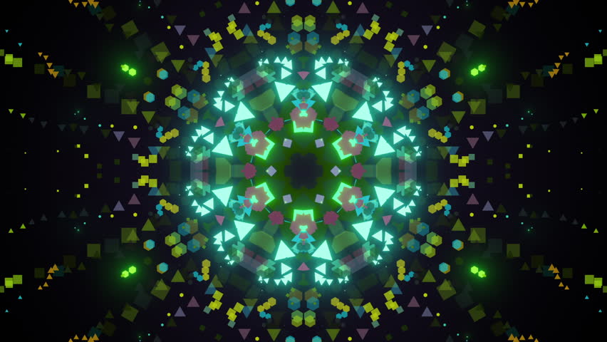 Tribal Kaleidoscope background visual loop for concert, night club, music video, events, show, fashion, holiday, exhibition, LED screens and projection mapping. | Shutterstock HD Video #1101269727