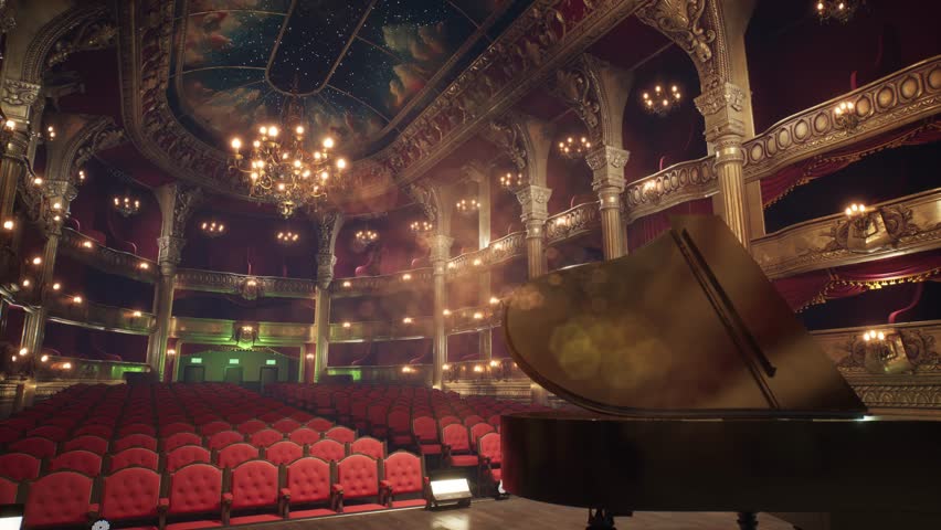 Opera House, Stage, Seats 3D Animation Rendering CGI 4K | Shutterstock HD Video #1101271323