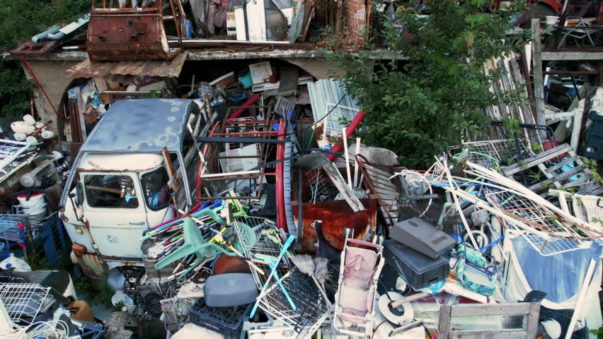 Ruined House Rag and Bone Hoarder Lonely Different Unique Broken Memories Past Zoom Out Europe