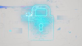 Animation of financial data processing over padlock. Global online security, business, finances, computing and data processing concept digitally generated video. - Powered by Shutterstock - Get 15% off with code: PIKWIZARD15