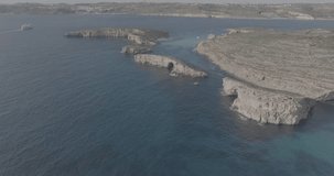 Malta Aerial Footage of in 4K High Definition. Beautiful Malta Drone Aerial Landscape Scene in D-LOG flat format ready for grading.