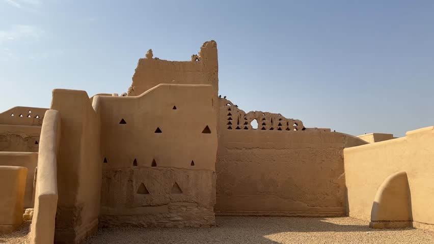 Al Diriyah old capital . Riyadh Saudi Arabia - Diriyah ruins - Saudi culture. National day Royalty-Free Stock Footage #1101316225