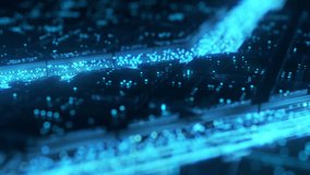 Process of the transfering data inside neural engine. The data is transmitted from sources of the knowledge to the processors of the artificial intelligence directly. This is a machine learning. - Powered by Shutterstock - Get 15% off with code: PIKWIZARD15