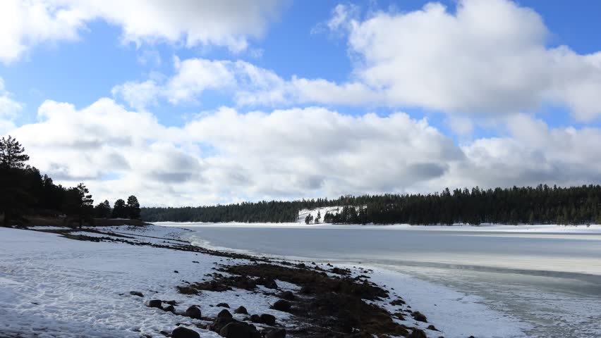 Lake Mary Upper and Lower Lakes, Northern Arizona, America, USA.