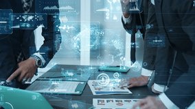 Group of people meeting in office and digital technology concept. Digital transformation. - Powered by Shutterstock - Get 15% off with code: PIKWIZARD15