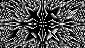 Abstract pattern background. Black and white looped animation. Video for meditation. Music overlay. Video Ultra HD 4K 3840x2160. VJ Loop. CG.