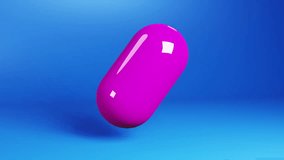 3d pill animation. Seamless looping video