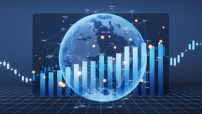 Digital earth with financial graph, 3d rendering. Digital drawing. - Powered by Shutterstock - Get 15% off with code: PIKWIZARD15