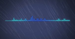 Animation of sound spots moving over gray trails. Abstract background and pattern concept digitally generated video.