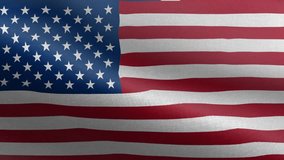 National Flag of USA, Seamless loop USA flag animation. A beautiful view of USA flag video. 3d flag waving video. USA HD resolution.