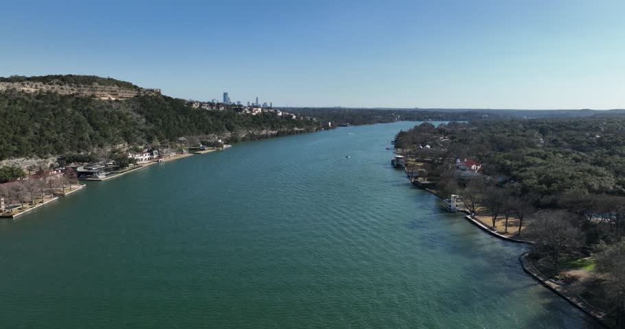 Austin Texas Drone 4k, Skyline Downtown Reveal , Sunset, Lake 