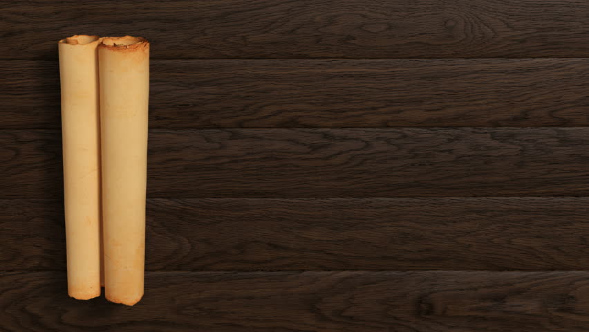 Paper scroll or parchment animation. Two types of luma matte for background and text. 