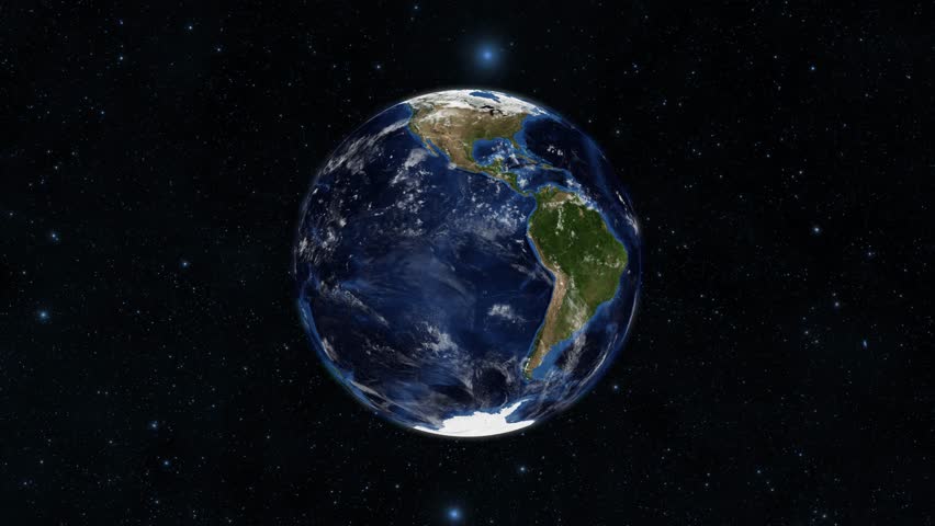 4K Globe Map of South Africa with a flag