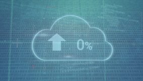 Animation of cloud with numbers and arrow with data processing. Global business, finance, cloud computing, digital interface and data processing concept digitally generated video. - Powered by Shutterstock - Get 15% off with code: PIKWIZARD15