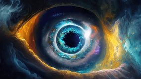 Eye of Providence in Cosmic Space Illuminati Abstract concept Deep Cosmos Looped Background Animation - Powered by Shutterstock - Get 15% off with code: PIKWIZARD15