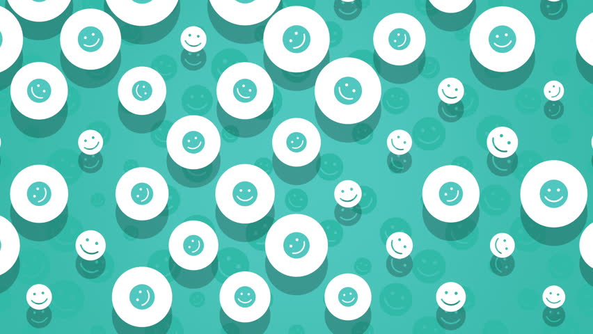 Social smile network icons pattern on green gradient, abstract social, business and corporate style background