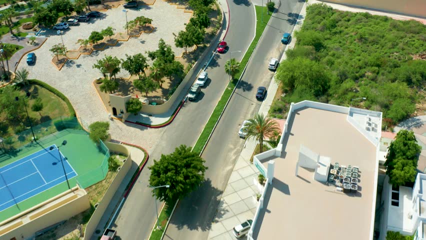 SAN JOSE DEL CABO BCS MEXICO-2021: Road Leading Out Of Beach Area Toward Center Of Activity