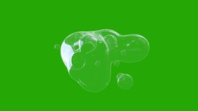 3d animation of soap bubbles floating, Green Screen Chromakey - Powered by Shutterstock - Get 15% off with code: PIKWIZARD15