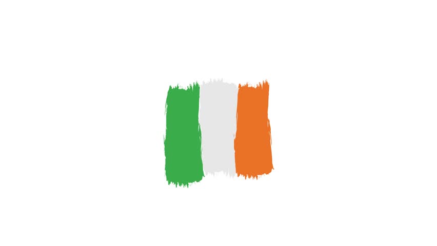Ireland national flag in grunge style. 4k | Shutterstock HD Video #1101412317