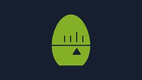 Yellow Kitchen timer icon isolated on blue background. Egg timer. Cooking utensil. 4K Video motion graphic animation. - Powered by Shutterstock - Get 15% off with code: PIKWIZARD15