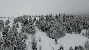Winter wonderland in Romania Aerial 4K Footage