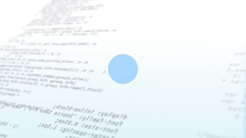 Animation of connected icons over computer language against abstract background. Digitally generated, hologram, illustration, communication, coding, machine learning and technology concept.