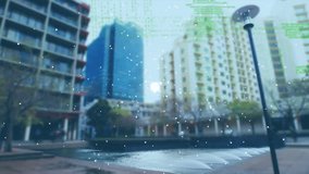 Animation of numbers and icons in speech bubble over texts around globe against buildings. Digital composite, multiple exposure, social media, globalization, architecture and technology concept. - Powered by Shutterstock - Get 15% off with code: PIKWIZARD15