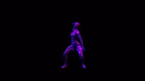 Colorful Dancer Loop 3D Animation Video Transparent Alpha