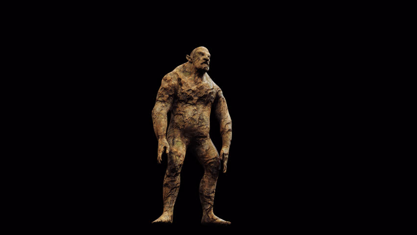 Forest Troll 3D Animation Video Transparent Alpha