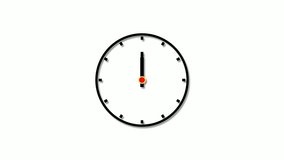 Clock animation , analog clock 12 hour time. neon wall clock animated. - Powered by Shutterstock - Get 15% off with code: PIKWIZARD15