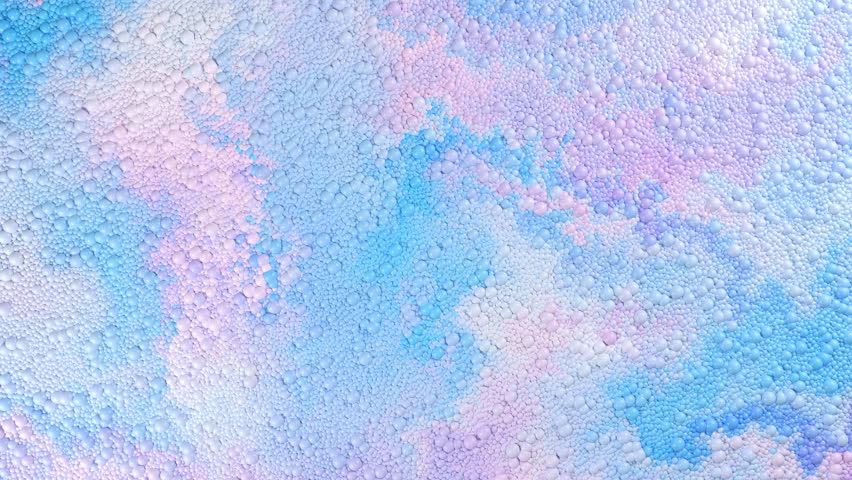 Abstract liquid video background 4k. 3d rendering of spherical particles moving in multicolored swirling blending flows Colorful intertwining mixing streams of pink, light blue floating bubbles balls | Shutterstock HD Video #1101439735