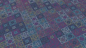  animated abstract pattern With geometric elements in retro vintage tones. gradient background
