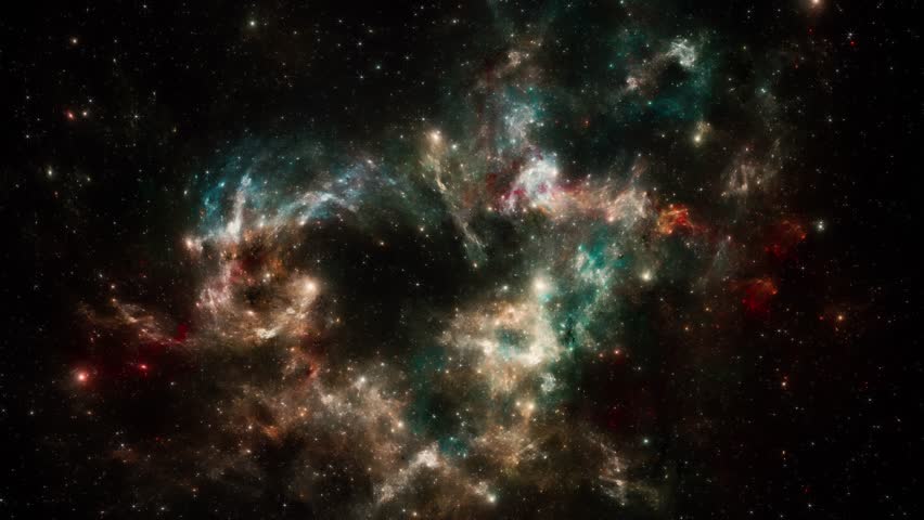 Flying Through Space. Starry outer space background texture