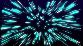 Modern blue neon light video on black background. high quality video 4K