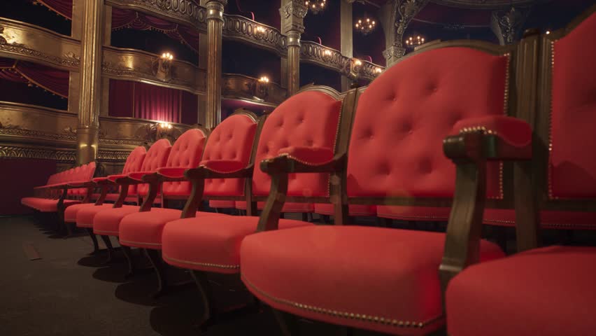 Opera House, Closed Seats, Background 3D Animation Rendering CGI 4K | Shutterstock HD Video #1101444191