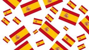 The flag of Spain appears on the video. Spain, the European country characterized by the Mediterranean climate.