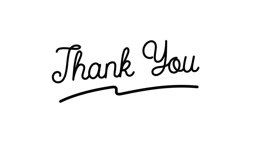 animated thank you on transparent background. thank you text animation, handwritten, suitable for thank you card, celebration, wishes, events, message, holiday, and other concept.